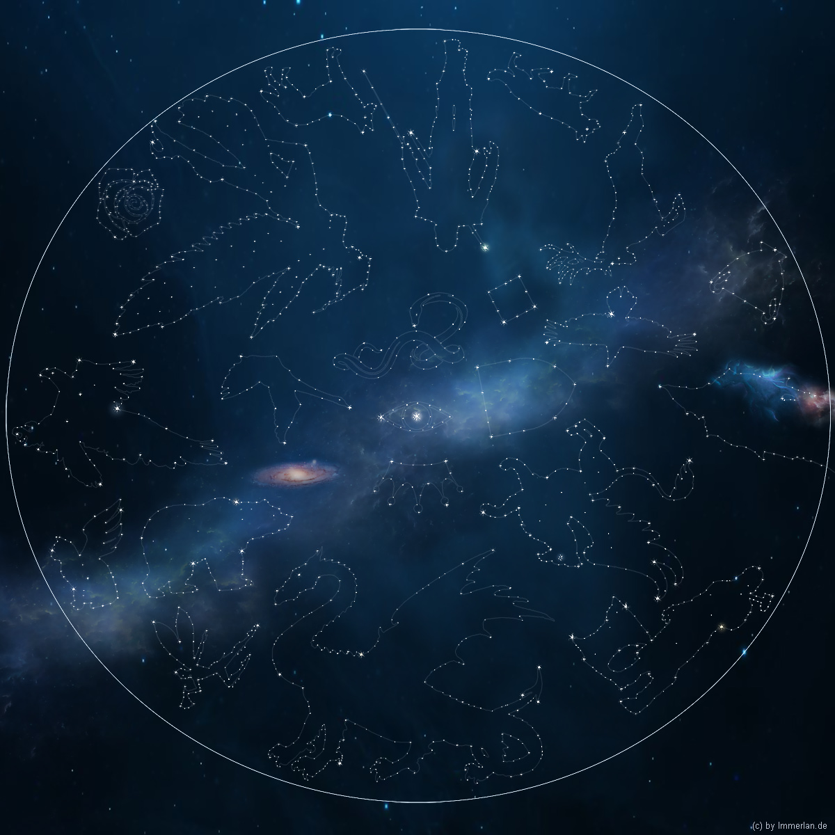 Die Sternbilder des Nordhimmels Rohas